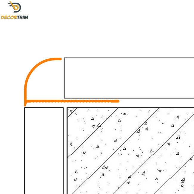 10mm Wall Tile External Corner Trim , Matt Satin Quadrant Edge Tile Trim