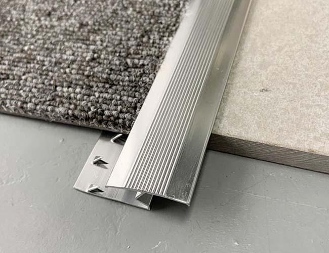 Aluminum Z Edge Carpet Trim , Carpet Tile Edging Strip 3m Length