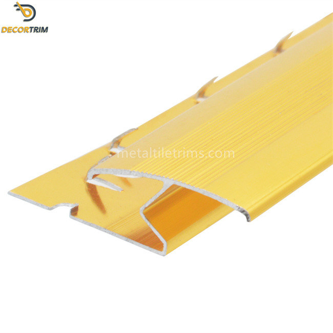 Aluminum Z Edge Carpet Trim , Carpet Tile Edging Strip 3m Length