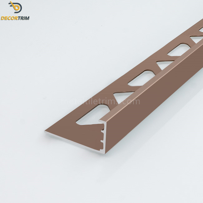 2.5m Aluminium Edging Profile , L Shaped Metal Trim Anodizing Matt Gold
