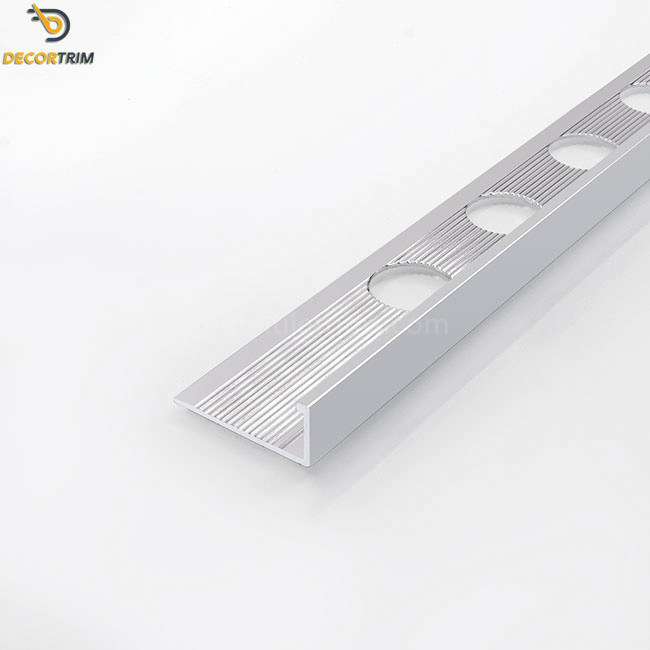 Matt Gold Tile Edge Trim Aluminum , Ceramic Tile Edging Strips 8mm 10mm