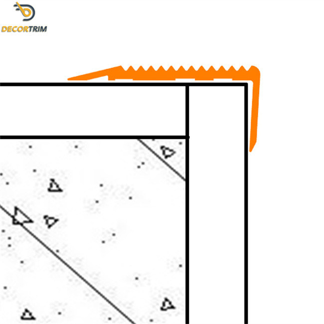 Screw Fix Floor Tile Step Edge Trim , Non Slip L Shaped Metal Edge Trim