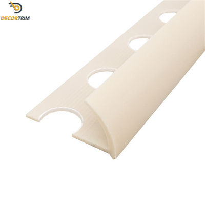 10×2500mm PVC Tile Trim Round Open Shape For Tile Edge Protection