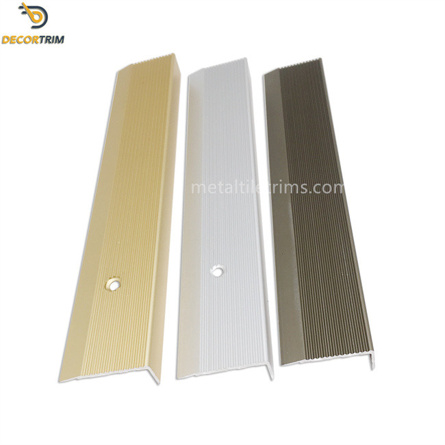 Screw Fix Floor Tile Step Edge Trim , Non Slip L Shaped Metal Edge Trim